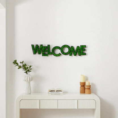 WELCOME Letter Art Moss Wall Decor - FurniFindUSA