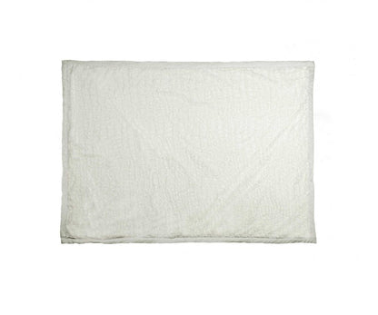 70" X 50" Ivory Faux Fur Plush Throw Blanket HomeRoots