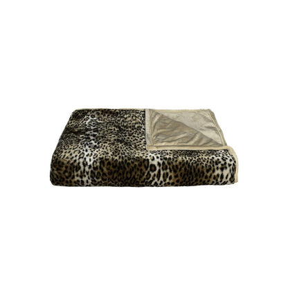 70" X 50" Ivory Faux Fur Plush Throw Blanket HomeRoots