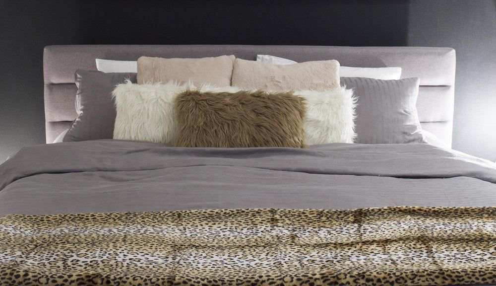 70" X 50" Ivory Faux Fur Plush Throw Blanket HomeRoots