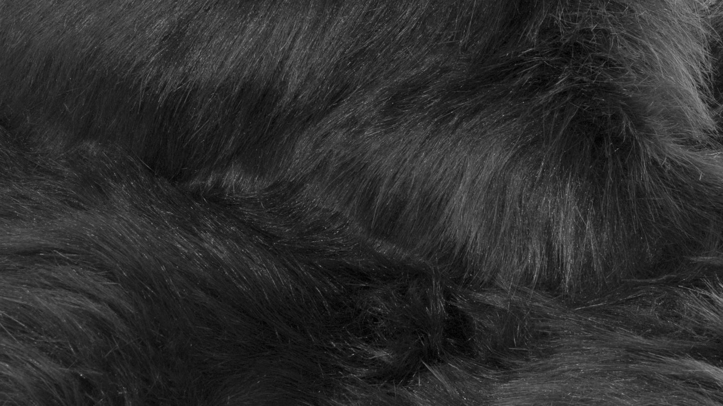 2' X 3' Black Faux Sheepskin Animal Print Washable Area Rug - Image 9