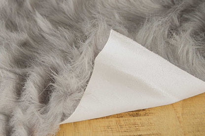 2' X 3' Gray Faux Sheepskin Area Rug - Image 6