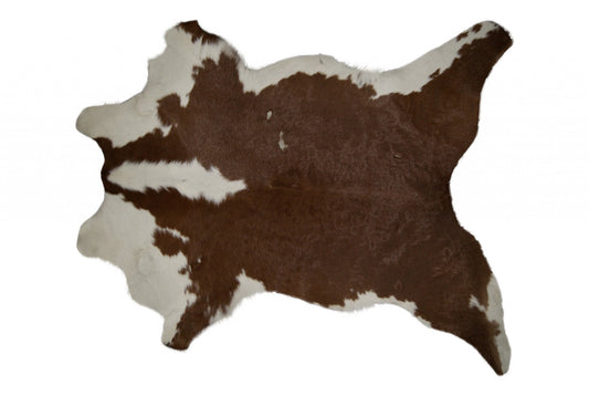 2' X 3' Brown And White Cowhide Cowhide Print Hand Tufted Area Rug - Image 2