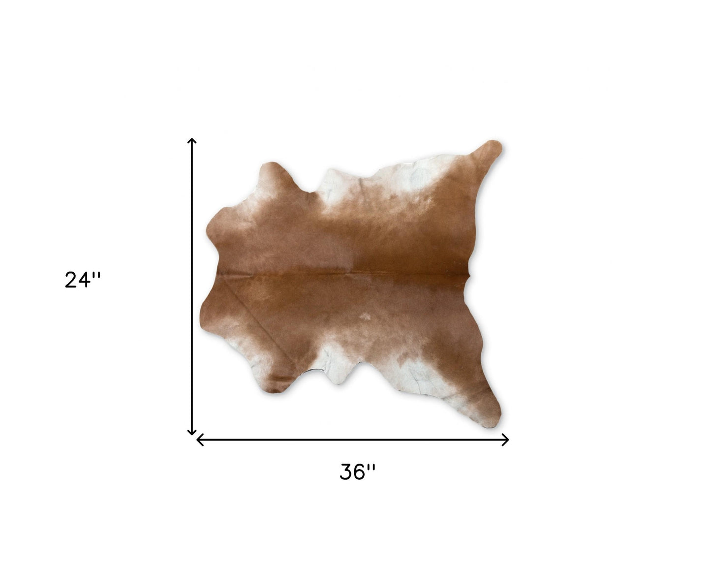2' X 3' Tan Print Cowhide Area Rug - Image 5