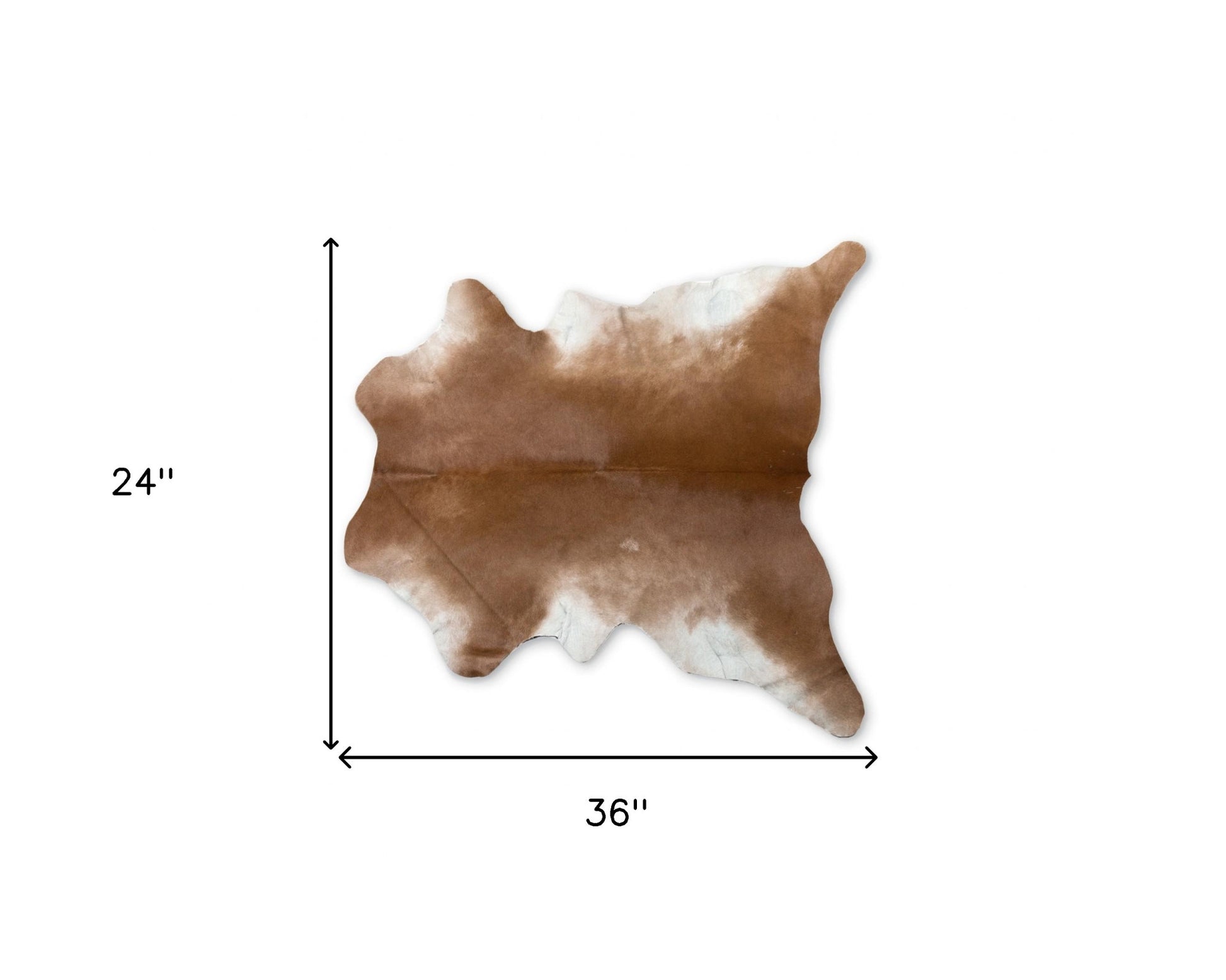 2' X 3' Tan Print Cowhide Area Rug - Image 5