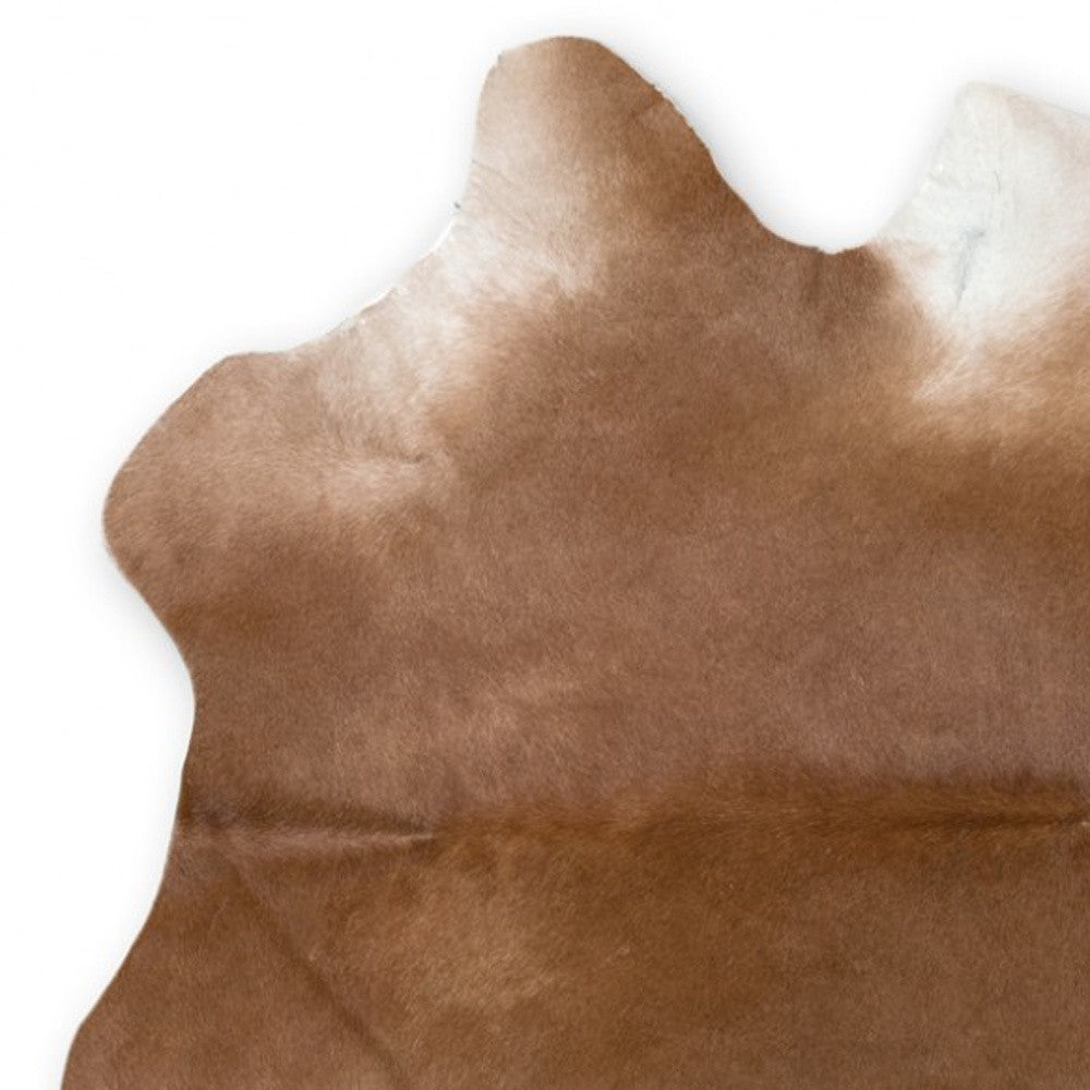 2' X 3' Tan Print Cowhide Area Rug - Image 4