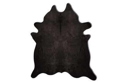 6' X 7' Black Cowhide Area Rug - Image 3