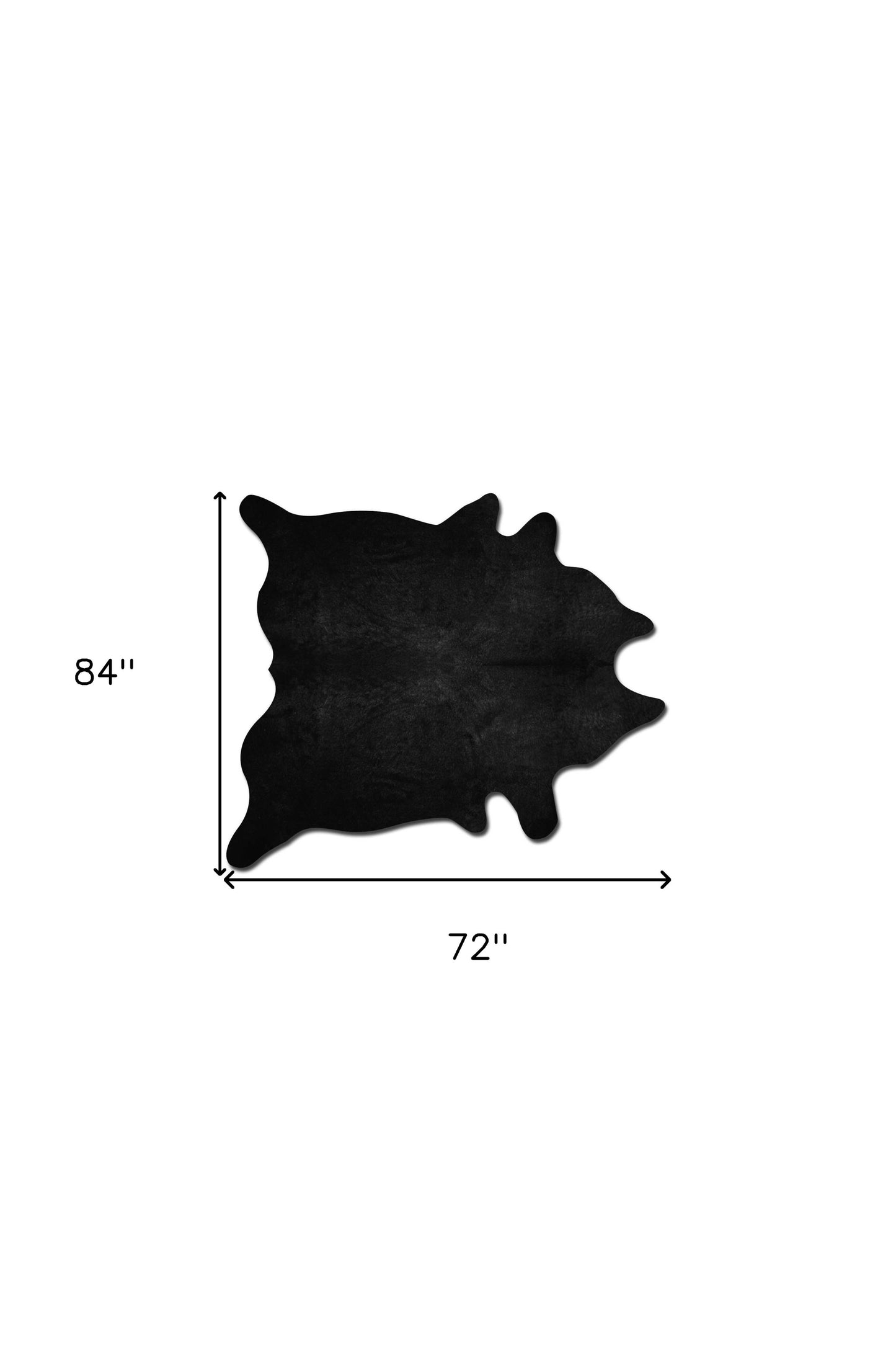 6' X 7' Black Cowhide Area Rug - Image 7