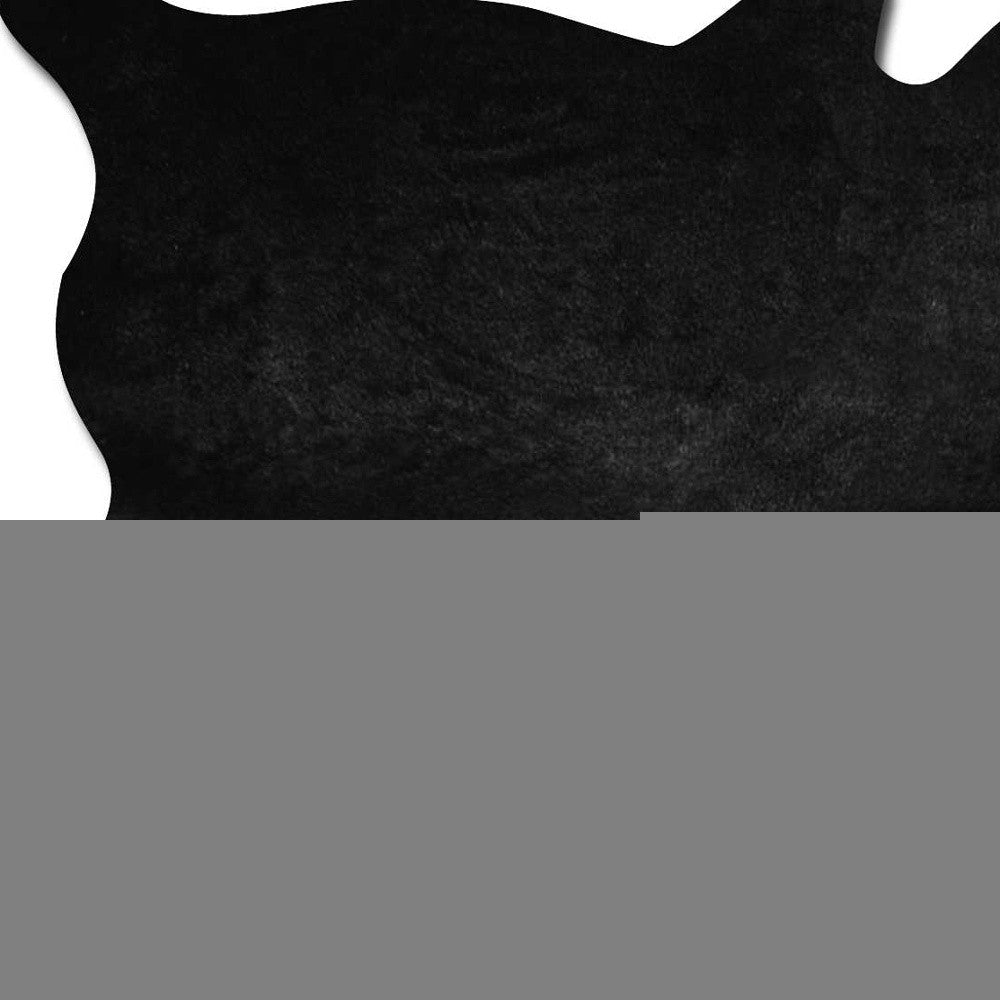 6' X 7' Black Cowhide Area Rug - Image 4