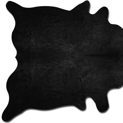 6' X 7' Black Cowhide Area Rug - Image 5