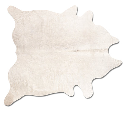 6' X 7' Off White Cowhide Cowhide Print Handmade Area Rug - Image 3