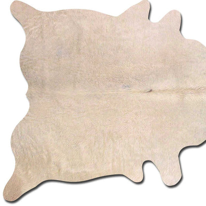 6' X 7' Off White Cowhide Cowhide Print Handmade Area Rug - Image 6