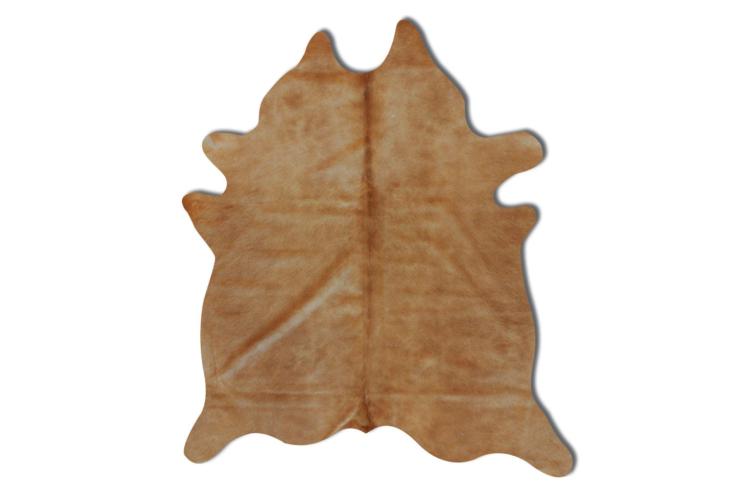 6' X 7' Golden Brown Cowhide Area Rug - Image 3