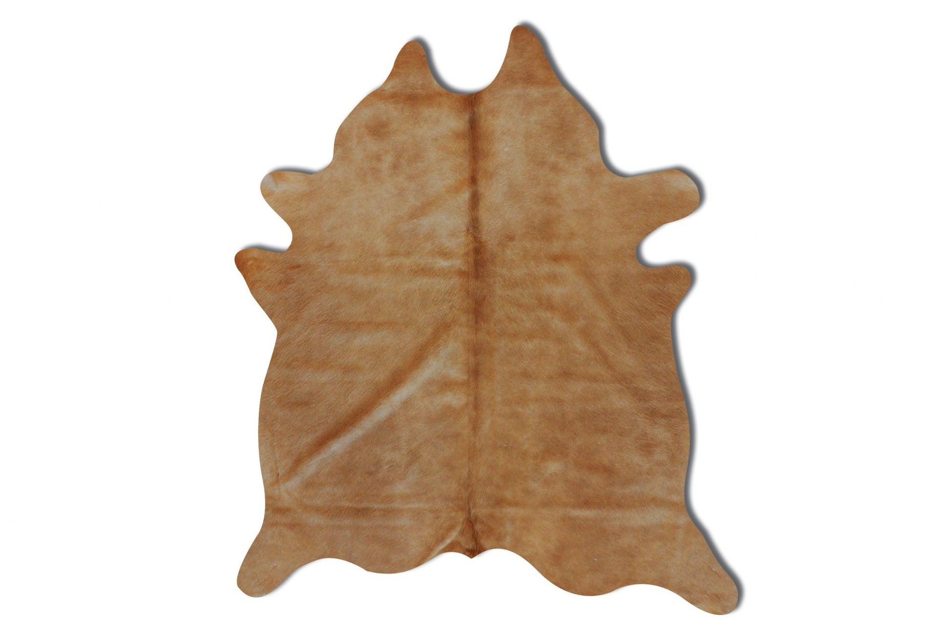 6' X 7' Golden Brown Cowhide Area Rug - Image 3