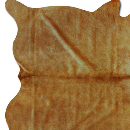6' X 7' Golden Brown Cowhide Area Rug - Image 5