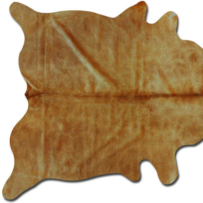 6' X 7' Golden Brown Cowhide Area Rug - Image 6