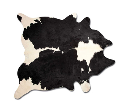 6' X 7' Black And White Cowhide Animal Print Area Rug - Image 2