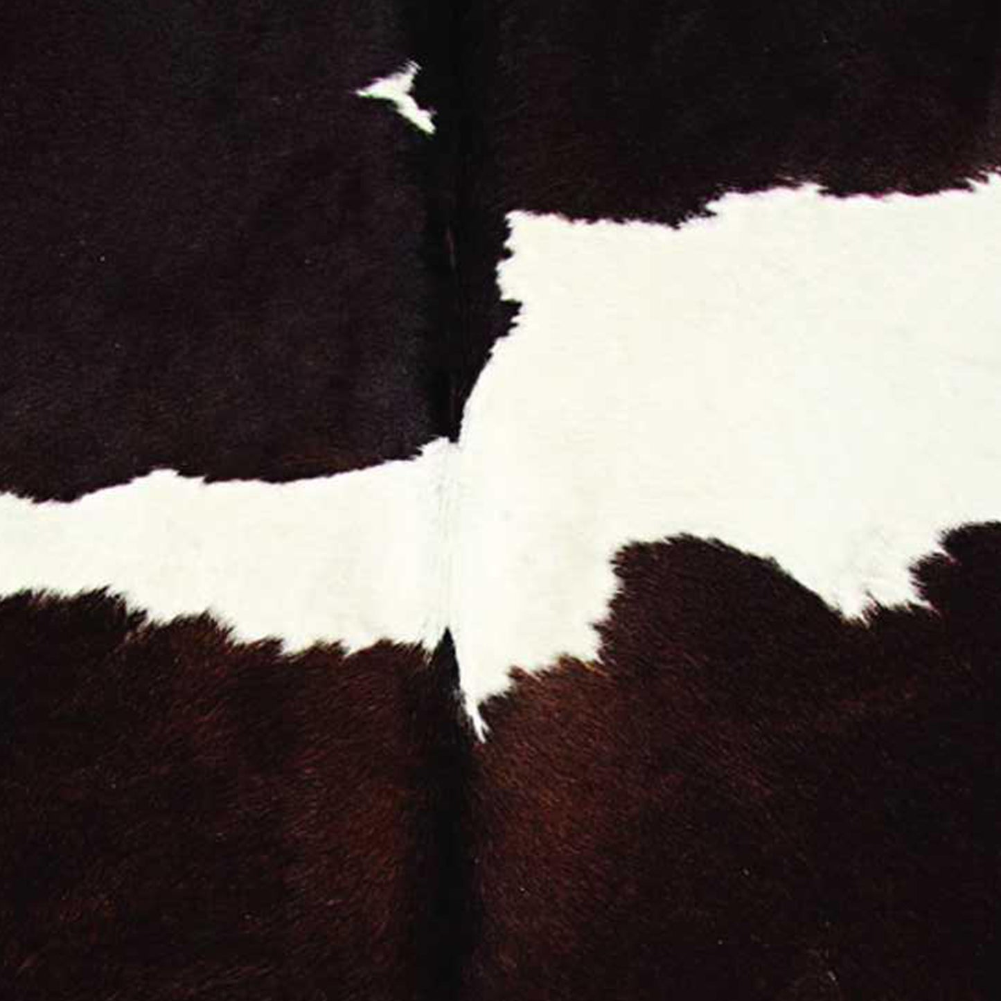 6' X 7' Brown And White Cowhide Cowhide Print Area Rug - Image 3