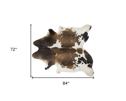 72" X 84" Taupe And White Cowhide - Rug - Image 5