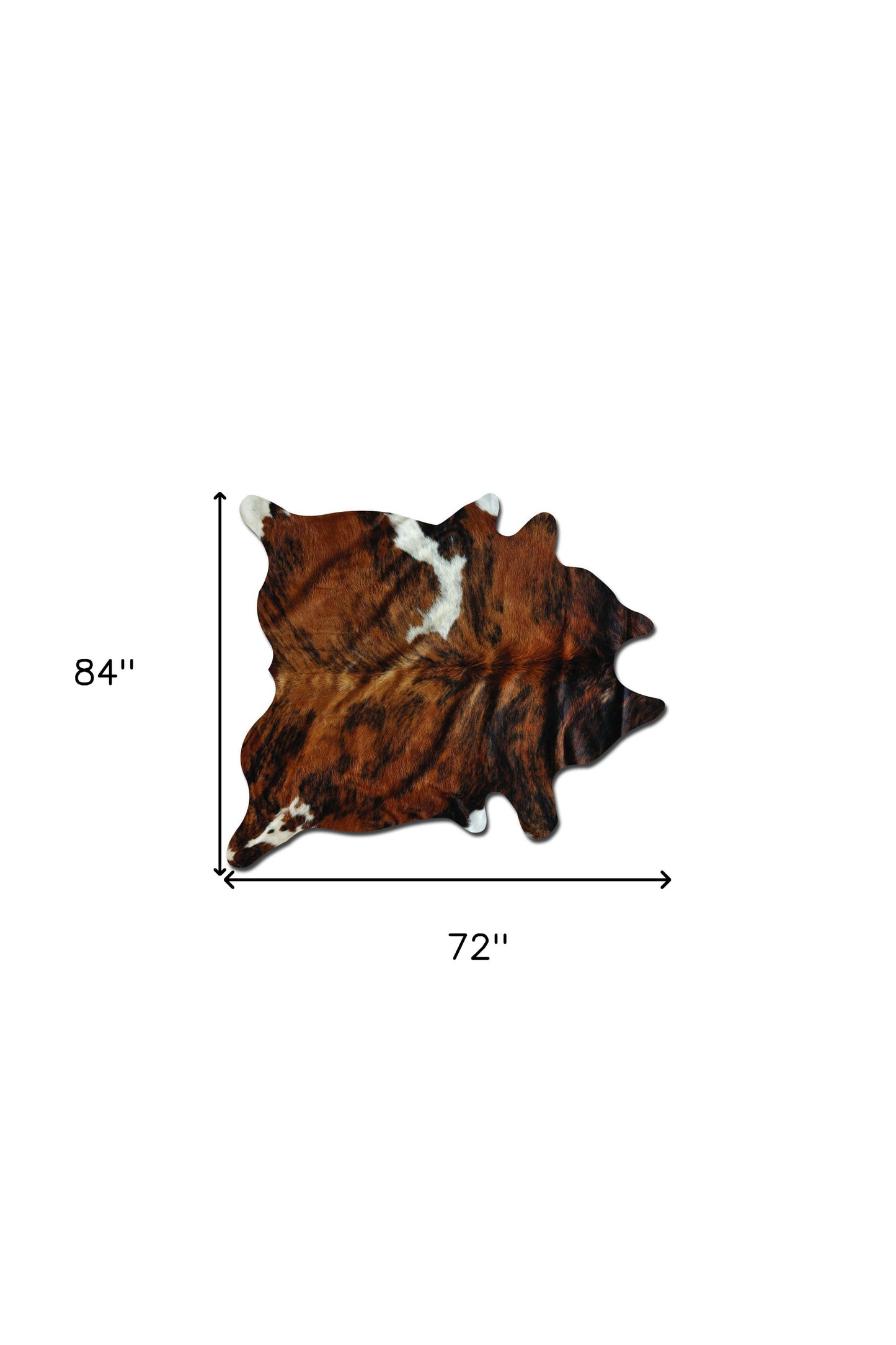 6' X 7' Brown And Black Cowhide Cowhide Print Area Rug - Image 6