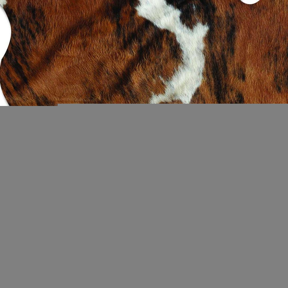 6' X 7' Brown And Black Cowhide Cowhide Print Area Rug - Image 4