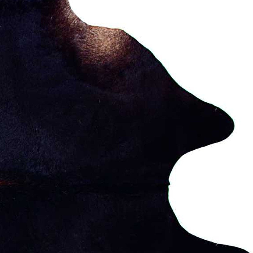 6' X 7' Black And White Cowhide Cowhide Print Area Rug - Image 4
