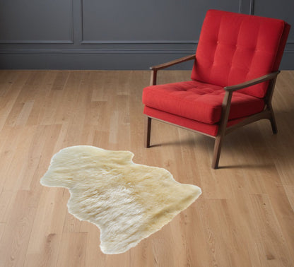 2' X 3' Gold Sheepskin Non Skid Area Rug - 48.0" (L) x 69.0" (W) x 0.5" (H)