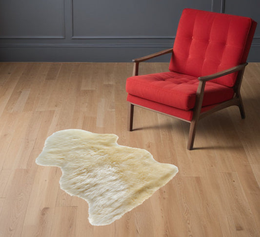 2' X 3' Gold Sheepskin Non Skid Area Rug - 48.0" (L) x 69.0" (W) x 0.5" (H)