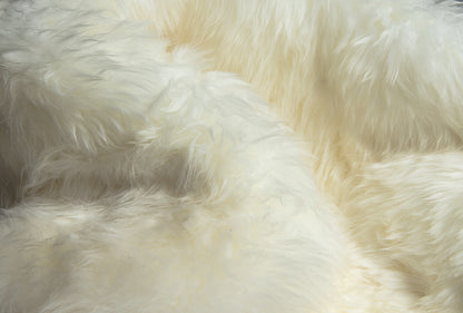 6' X 6' Natural Sheepskin Non Skid Area Rug
