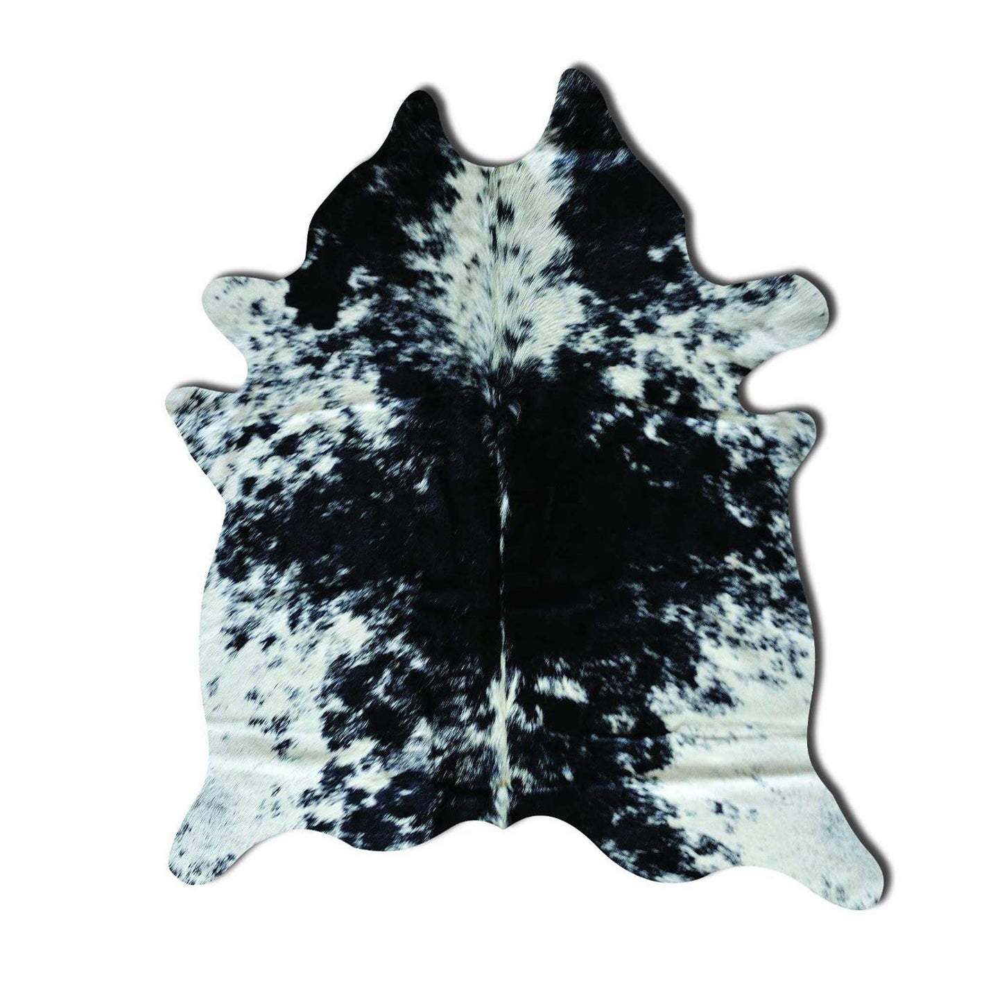 6' x 7' Black and White Cowhide Cowhide Area Rug