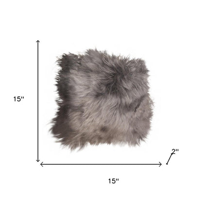 15" X 15" Gray Synthetic Solid Color Pad HomeRoots