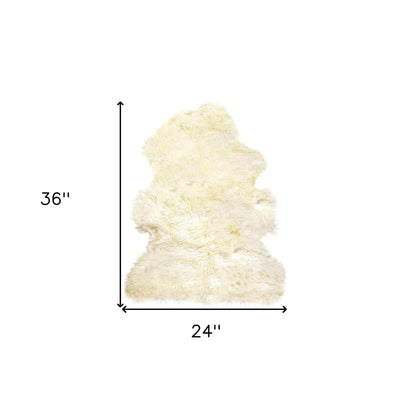 2' X 3' Natural New Zealand Sheepskin Wool Area Rug - 63.0" (L) x 84.0" (W) x 0.25" (H) FurniFindUSA