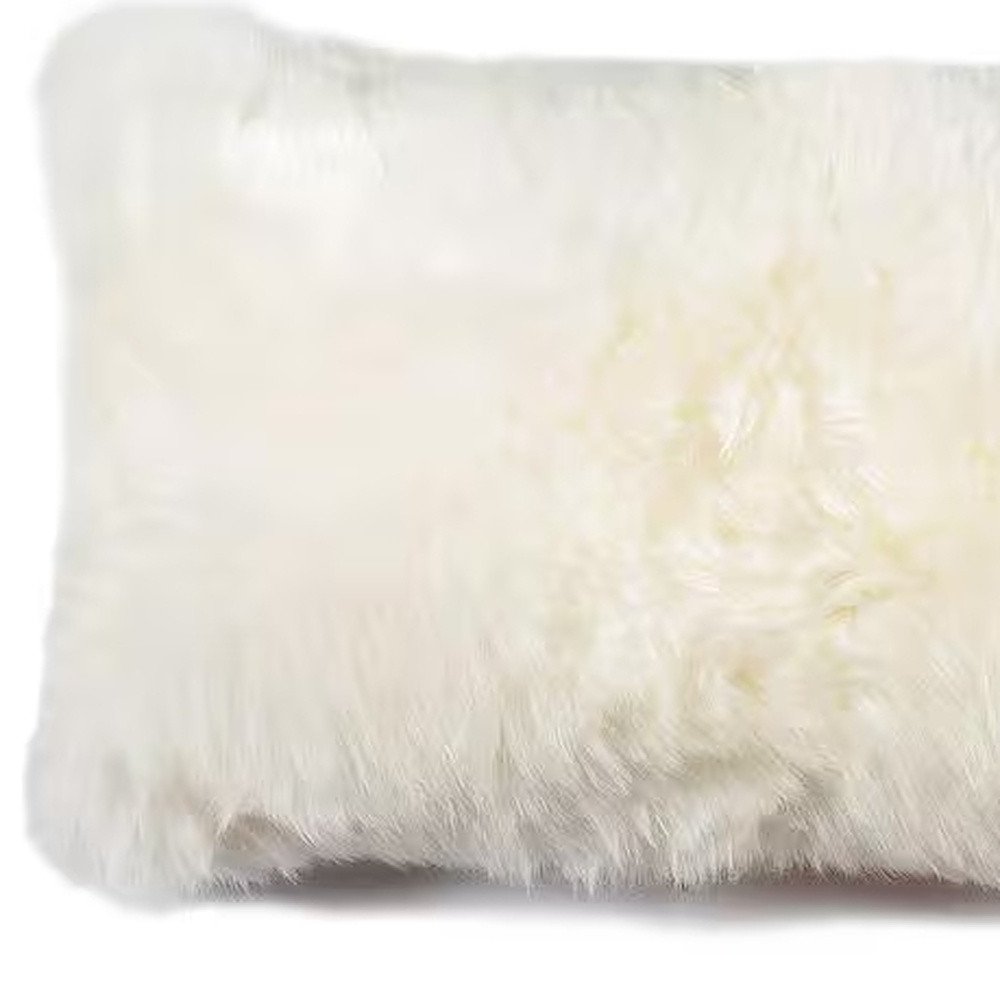 12" X 20" Natural Sheepskin Throw Pillow — view 4