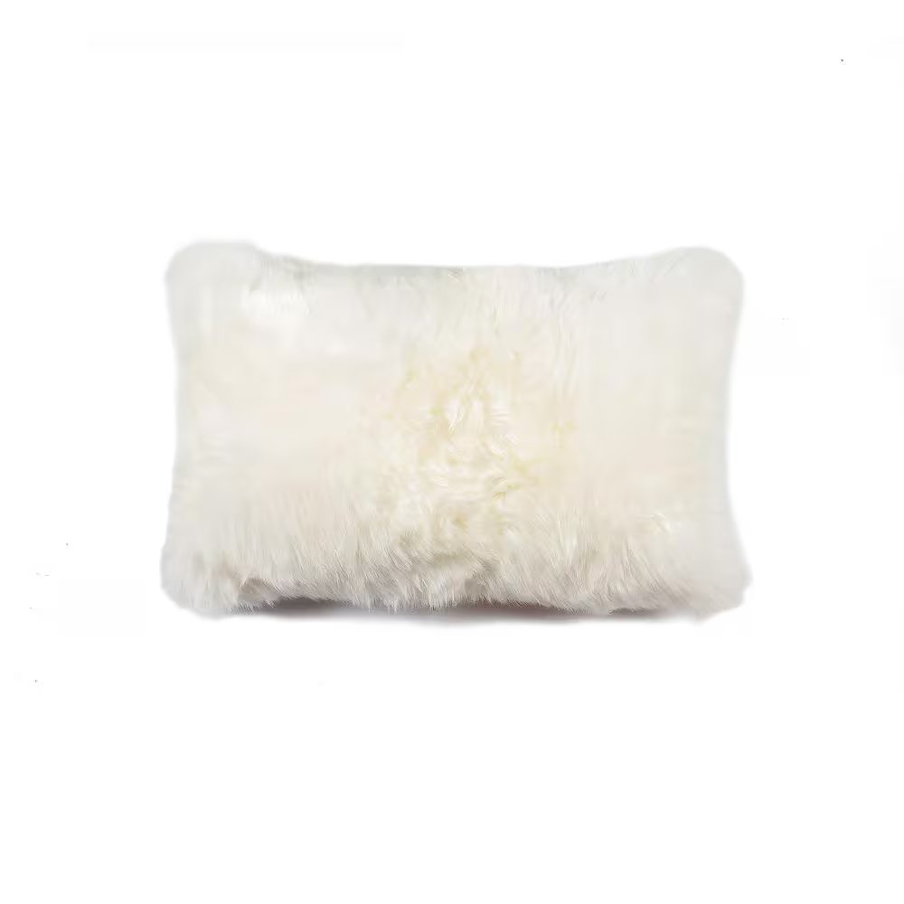 12" X 20" Natural Sheepskin Throw Pillow — view 1