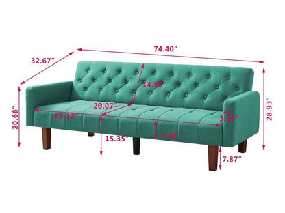 Factory Tufted Back Sofa Mid-Century Convertible Sofa Bed for Living Room - FurniFindUSA