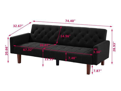 Factory Tufted Back Sofa Mid-Century Convertible Sofa Bed for Living Room - FurniFindUSA