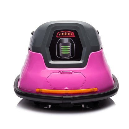 Pink 12V ride on bumper car for kids 1.5-5 Years Old Baby Bumping Toy Gifts - FurniFindUSA