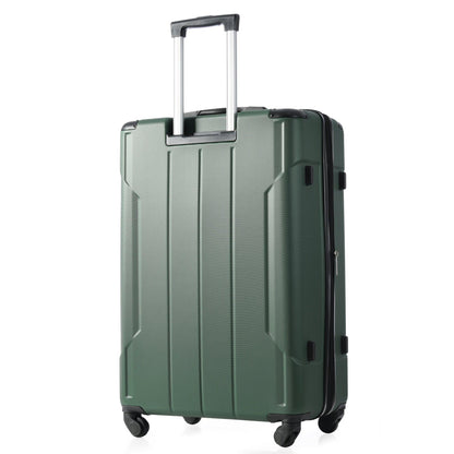 Hardshell Luggage Spinner Suitcase with TSA Lock Lightweight Expandable 24'' (Single Luggage) Green + ABS + 24 Inch - FurniFindUSA