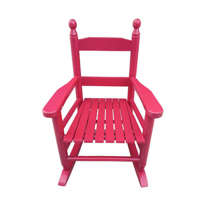 Children's rocking red chair Indoor or Outdoor -Suitable for kids-Durable Solid Wood - FurniFindUSA