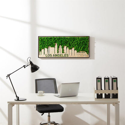 Los Angeles Moss City Silhouette Metal Wall Art Small - FurniFindUSA