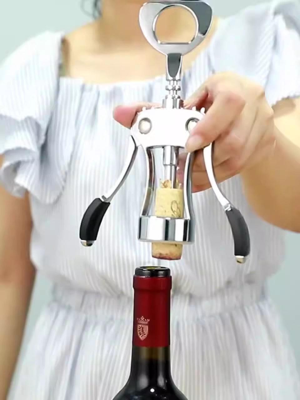 Premium Wing Corkscrew Wine Bottle Opener with Multifunctional Bottles Opener - FurniFindUSA