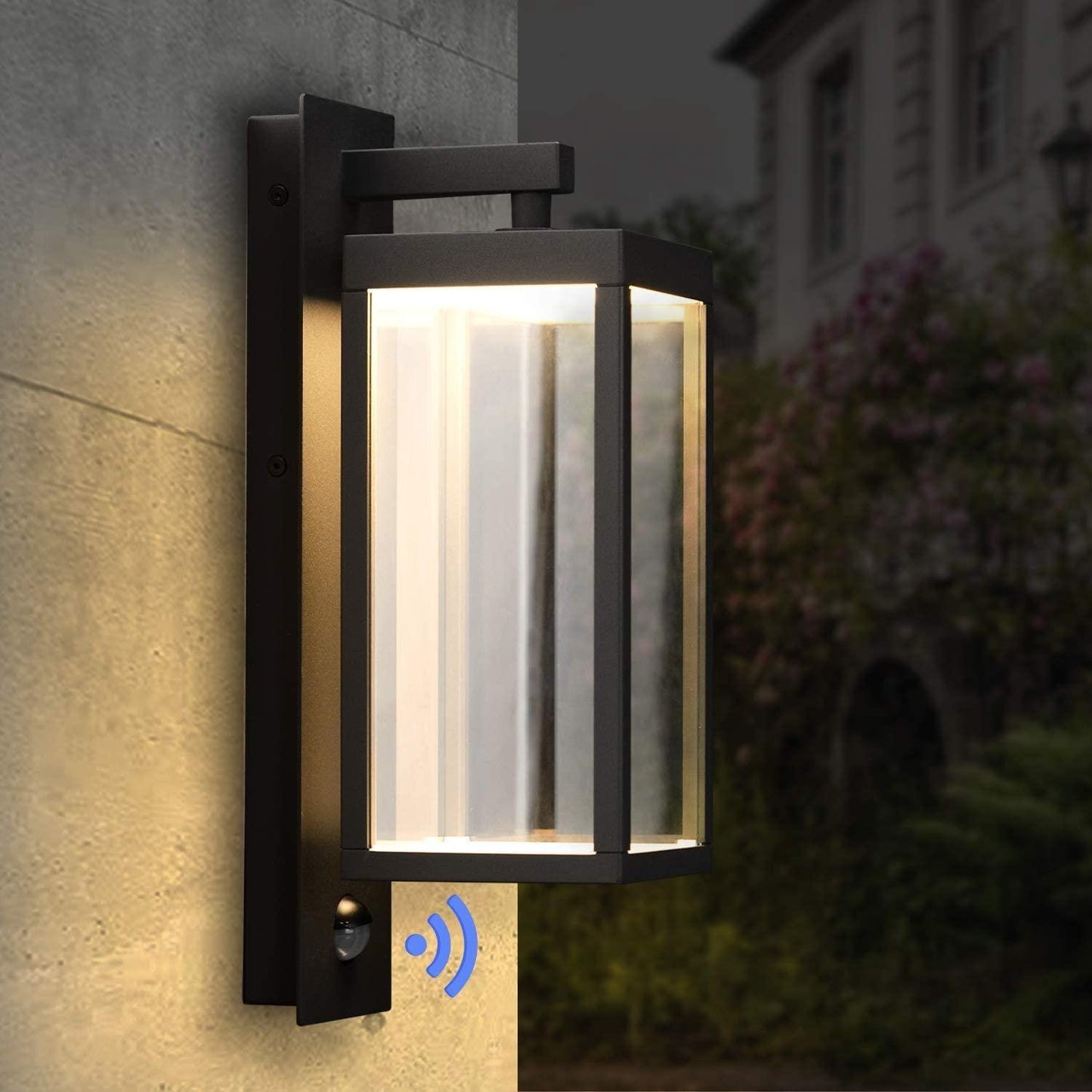 Sensor Outdoor Wall Sconce LED Exterior IP54 ,13W 750Lm 3000K - FurniFindUSA