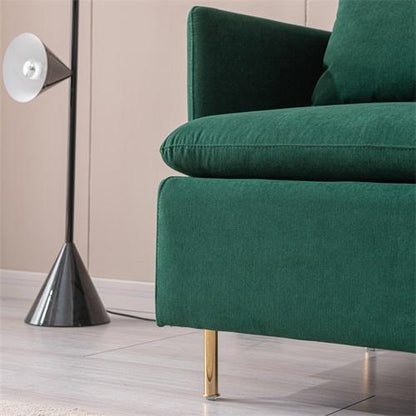 Modern fabric accent armchair,upholstered single sofa chair,Emerald Cotton Linen-30.7'' - FurniFindUSA