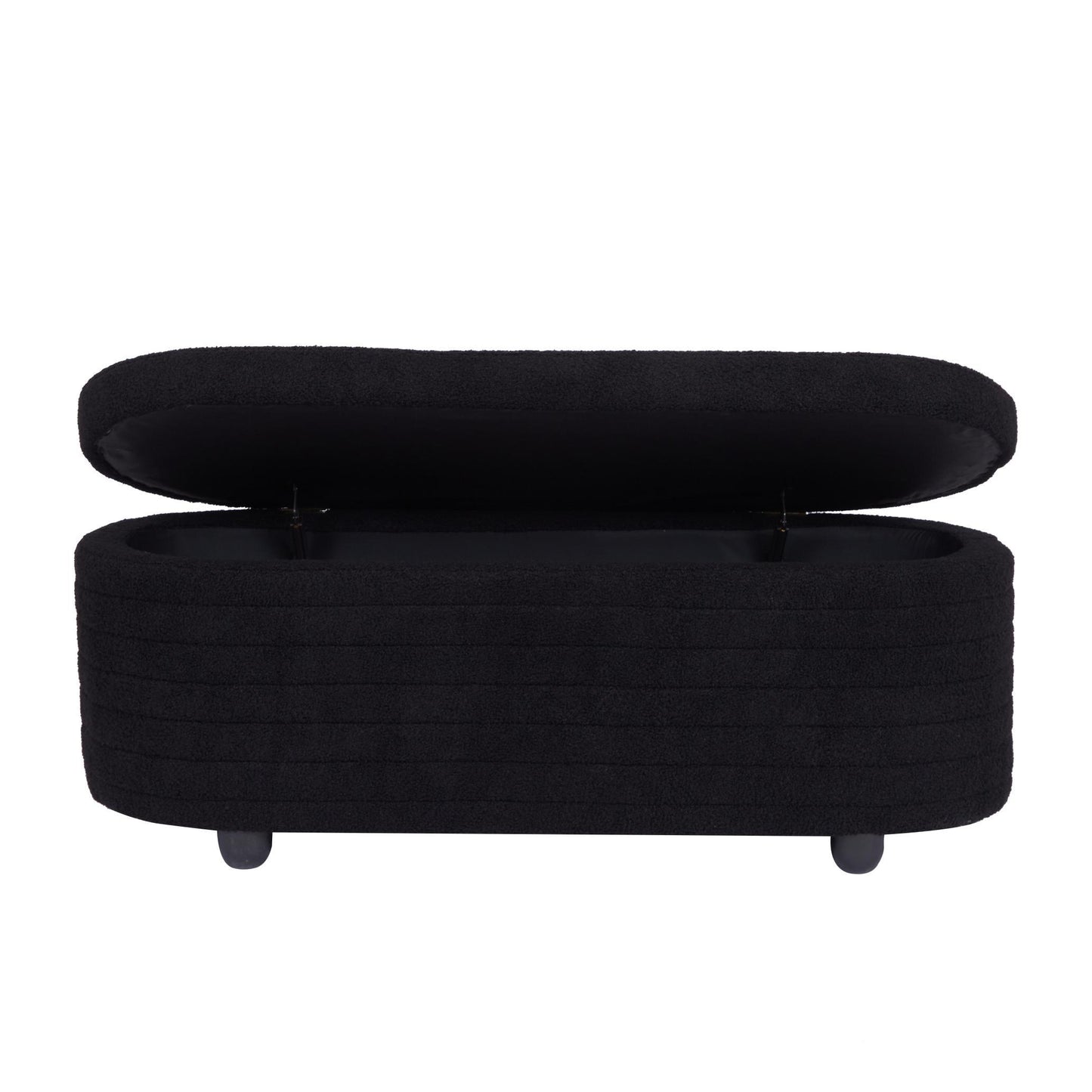 Multi-functional storage teddy fleece material sofa bench - FurniFindUSA