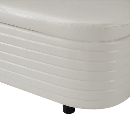 Multi-functional storage PU material sofa stool. - FurniFindUSA