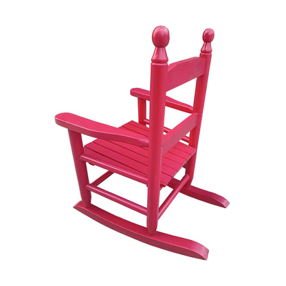 Children's rocking red chair- Indoor or Outdoor -Suitable for kids-Durable Solid Wood - FurniFindUSA