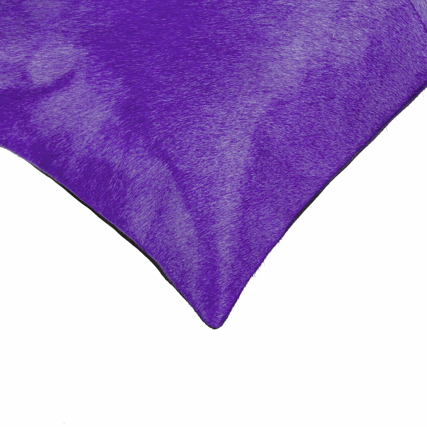 18" Purple Cowhide Throw Pillow 5.0" (L) x 18.0" (W) x 18.0" (H)