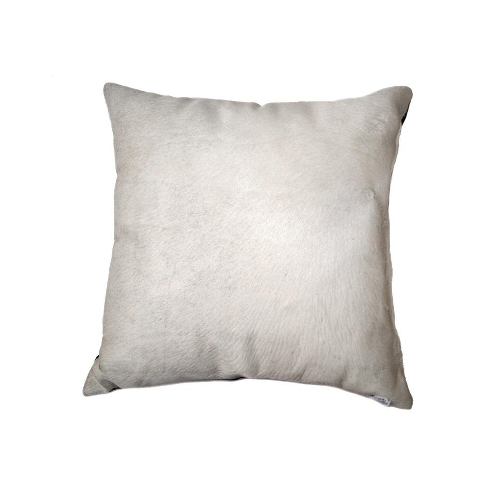 18" X 18" X 5" Off White Cowhide  Pillow — view 1