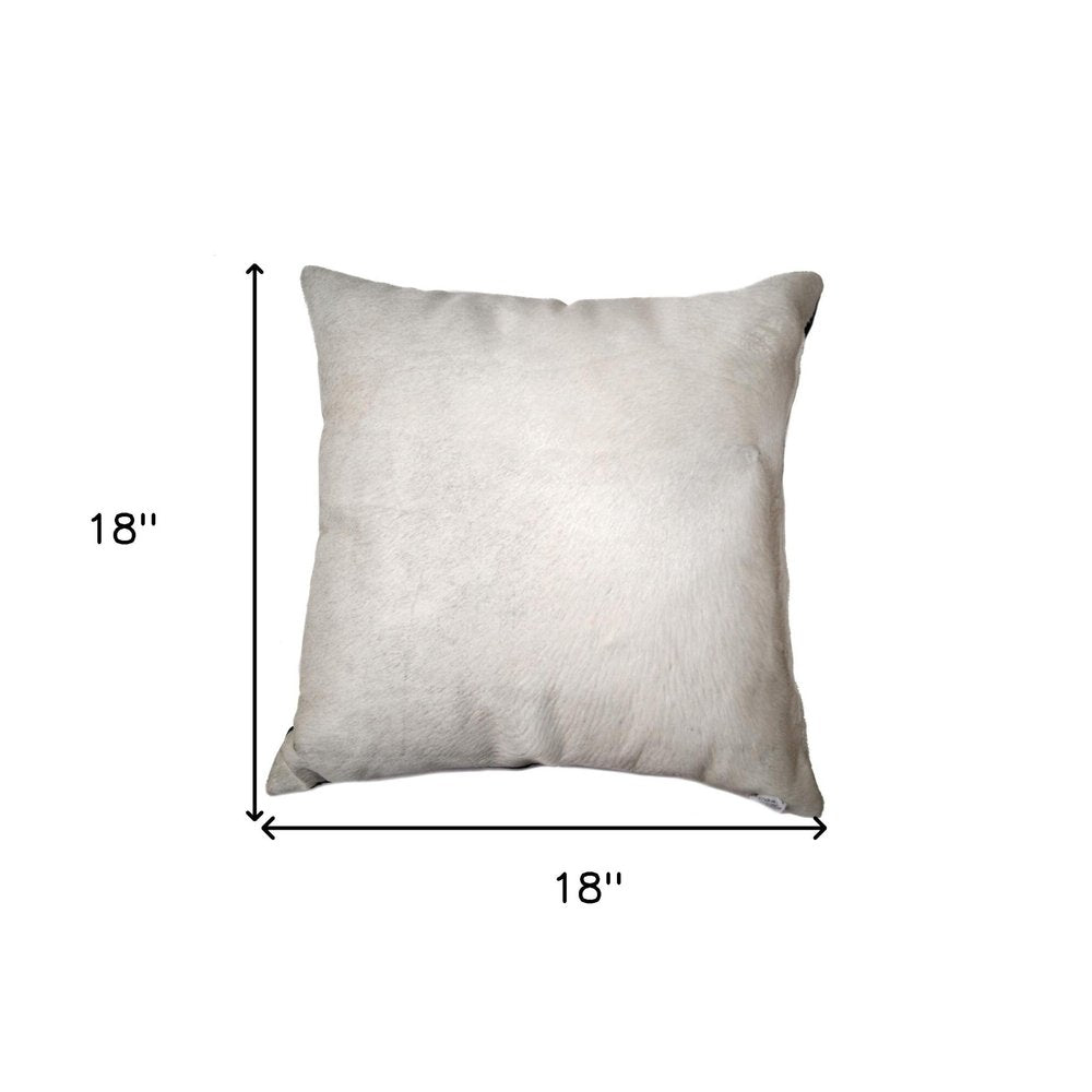 18" X 18" X 5" Off White Cowhide  Pillow — view 5