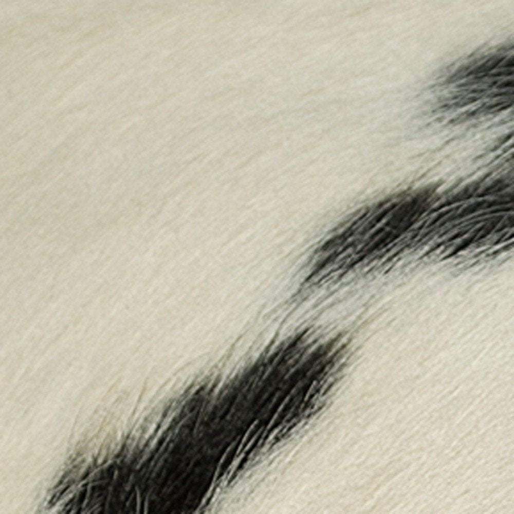 18" White And Black Cowhide Throw Pillow — view 5
